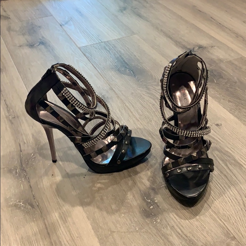 Sexy studded rhinestone heels - Picture 3 of 8